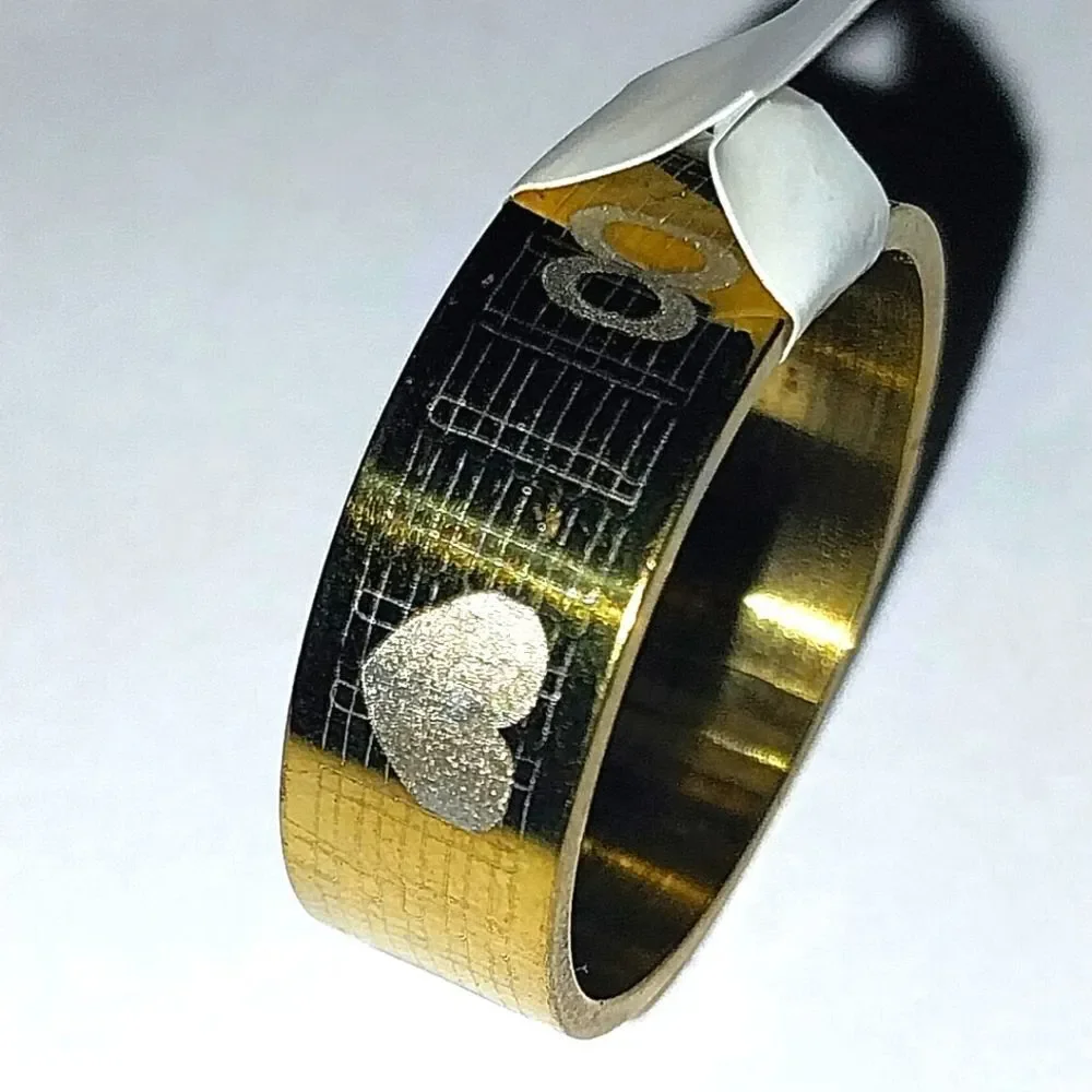 Stainless steel wide band hypoallergenic nickel free Men's ring sz 9